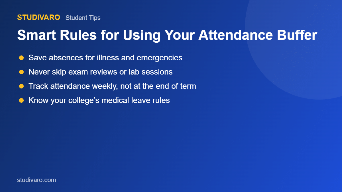 tips for college attendance policies