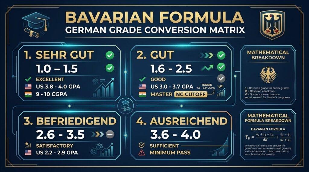 bavarian formula german grade conversion matrix infographic