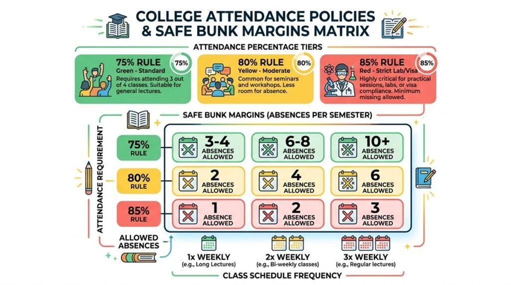college attendance policies safe bunk margins schedule matrix infographic