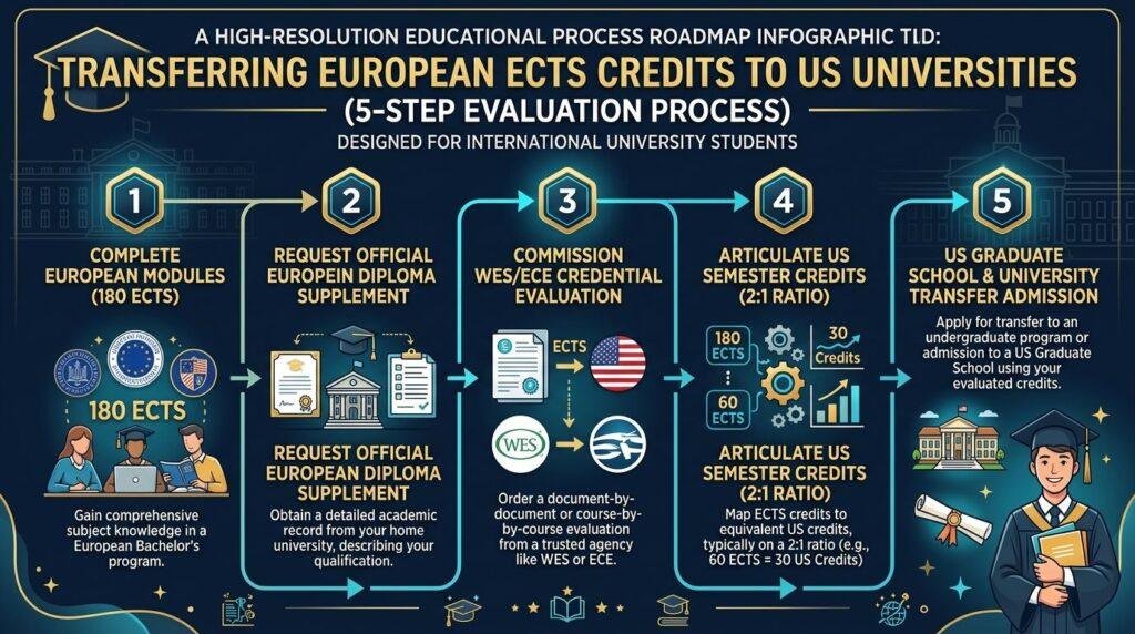 transferring european ects credits to us universities 5-step evaluation process