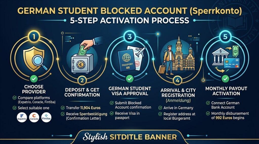 german sperrkonto activation process step by step roadmap