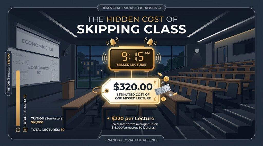 how much does a missed college lecture cost
