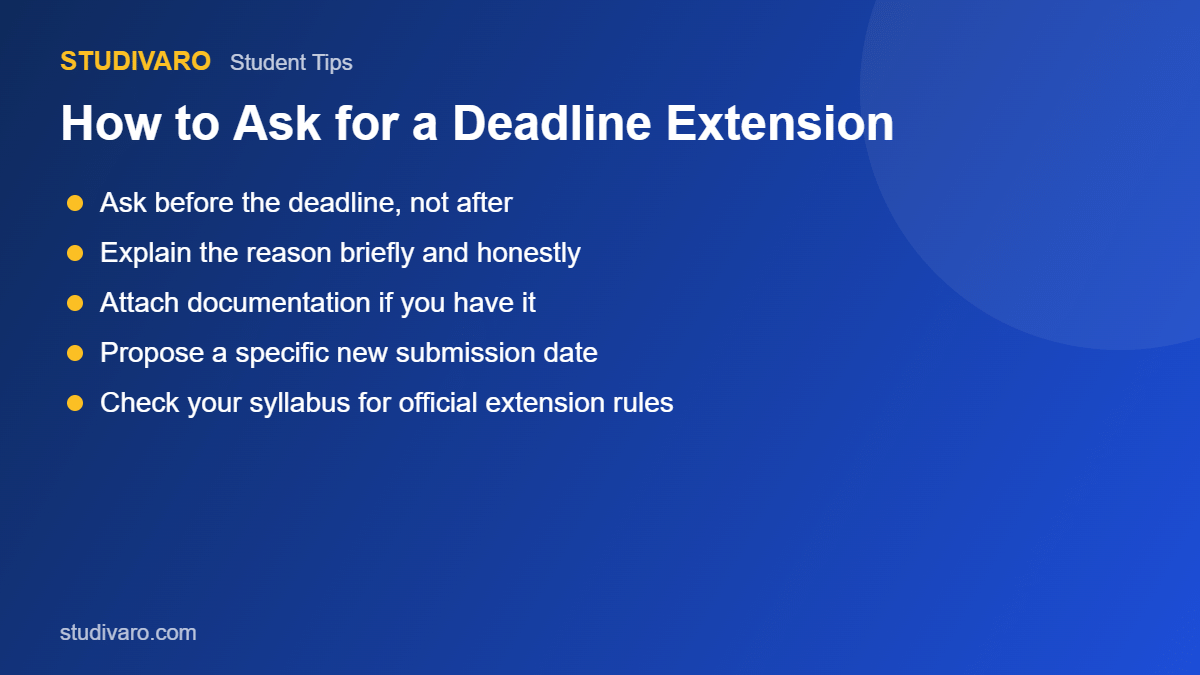 avoid late submission penalties with an extension request